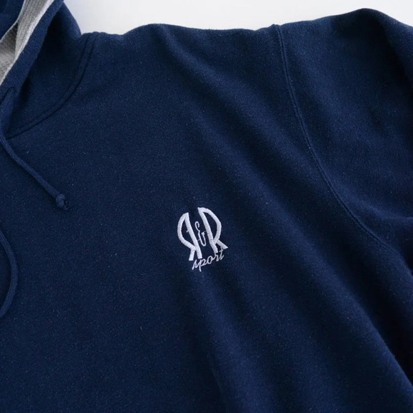 Vintage R&R Sport Navy Hoodie Bunny Hug w/ Waffle Lining Size 46 - Picture 8 of 12